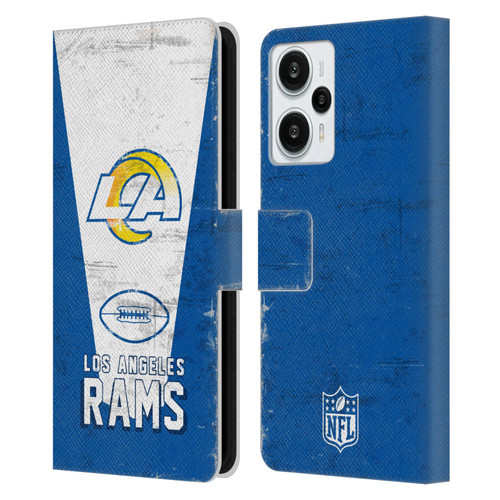 NFL Los Angeles Rams Logo Art Banner 100th Leather Book Wallet Case Cover For Xiaomi Redmi Note 12T