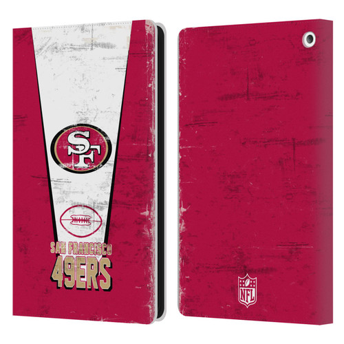 NFL San Francisco 49ers Logo Art Banner Leather Book Wallet Case Cover For Amazon Fire HD 8/Fire HD 8 Plus 2020