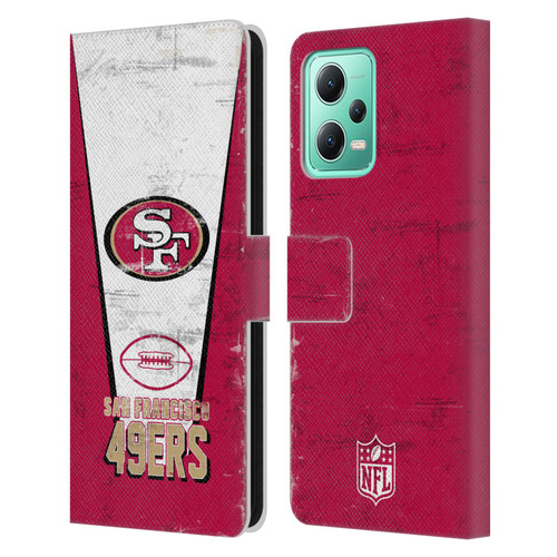 NFL San Francisco 49ers Logo Art Banner Leather Book Wallet Case Cover For Xiaomi Redmi Note 12 5G