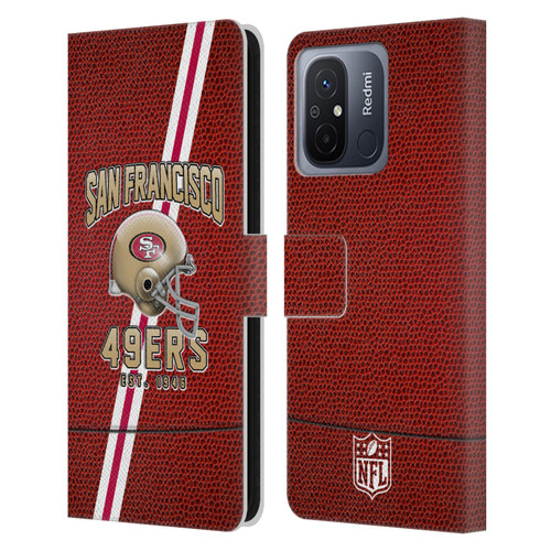 NFL San Francisco 49ers Logo Art Football Stripes Leather Book Wallet Case Cover For Xiaomi Redmi 12C
