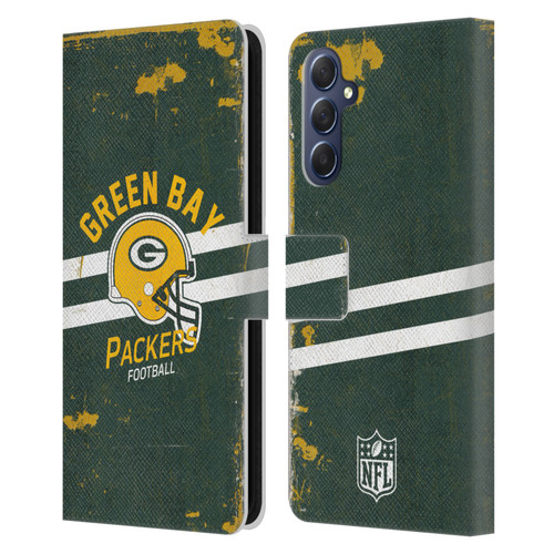 NFL Green Bay Packers Logo Art Helmet Distressed Leather Book Wallet Case Cover For Samsung Galaxy M54 5G NFL Green Bay Packers Logo Art Helmet Distressed Leather Book Wallet Case Cover For Samsung Galaxy M54 5G
