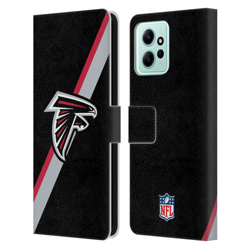 NFL Atlanta Falcons Logo Stripes Leather Book Wallet Case Cover For Xiaomi Redmi 12