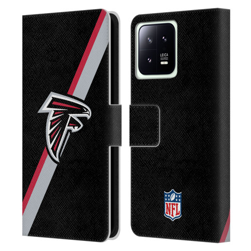 NFL Atlanta Falcons Logo Stripes Leather Book Wallet Case Cover For Xiaomi 13 5G