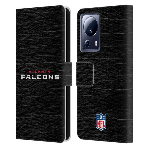 NFL Atlanta Falcons Logo Distressed Look Leather Book Wallet Case Cover For Xiaomi 13 Lite 5G