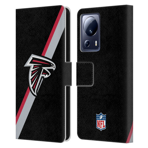 NFL Atlanta Falcons Logo Stripes Leather Book Wallet Case Cover For Xiaomi 13 Lite 5G