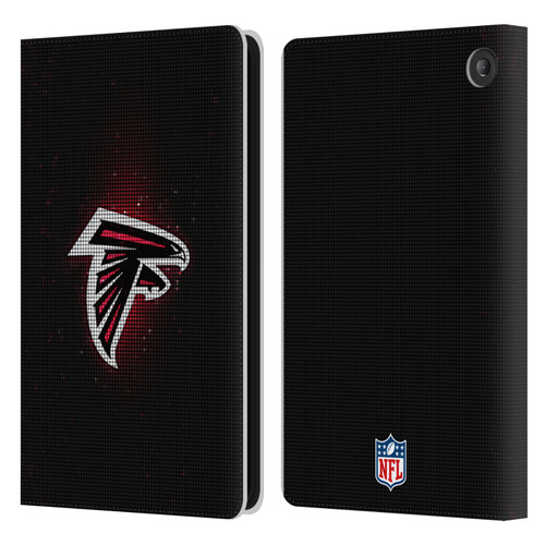 NFL Atlanta Falcons Artwork LED Leather Book Wallet Case Cover For Amazon Fire 7 2022