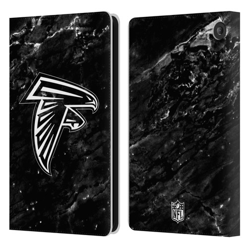 NFL Atlanta Falcons Artwork Marble Leather Book Wallet Case Cover For Amazon Fire 7 2022