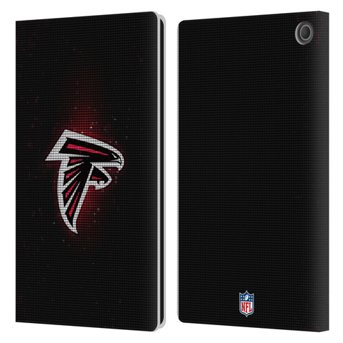 NFL Atlanta Falcons Artwork LED Leather Book Wallet Case Cover For Amazon Fire Max 11 2023