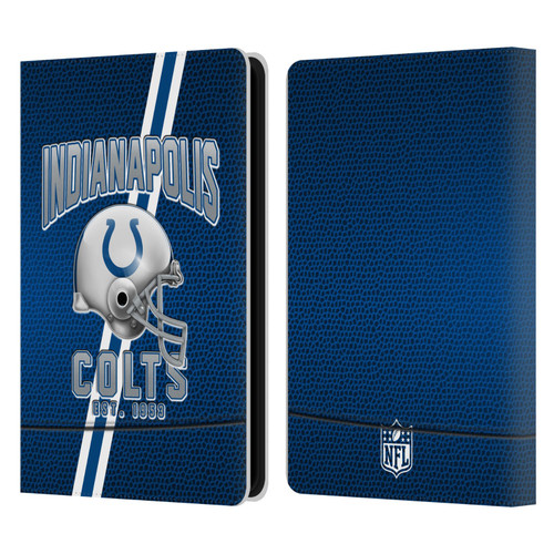 NFL Indianapolis Colts Logo Art Football Stripes Leather Book Wallet Case Cover For Amazon Kindle Paperwhite 5 (2021)