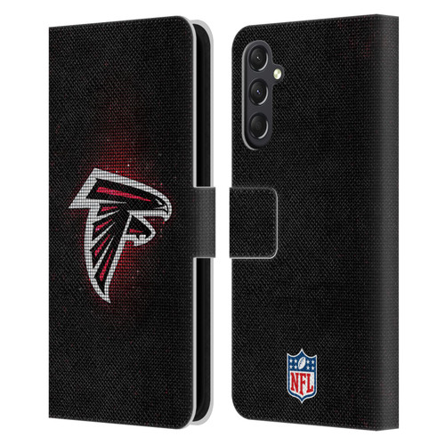 NFL Atlanta Falcons Artwork LED Leather Book Wallet Case Cover For Samsung Galaxy A24 4G / M34 5G