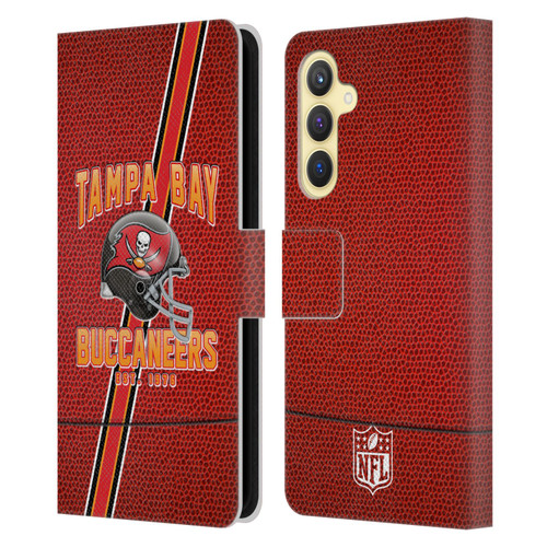 NFL Tampa Bay Buccaneers Logo Art Football Stripes Leather Book Wallet Case Cover For Samsung Galaxy S23 FE 5G