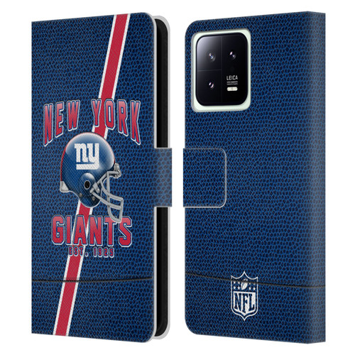 NFL New York Giants Logo Art Football Stripes Leather Book Wallet Case Cover For Xiaomi 13 5G