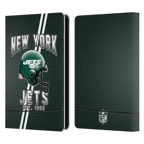 NFL New York Jets Logo Art Football Stripes Leather Book Wallet Case Cover For Amazon Kindle Paperwhite 5 (2021)