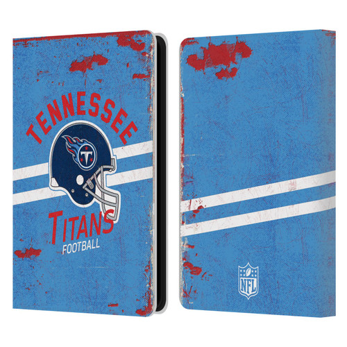 NFL Tennessee Titans Logo Art Helmet Distressed Leather Book Wallet Case Cover For Amazon Kindle Paperwhite 5 (2021)