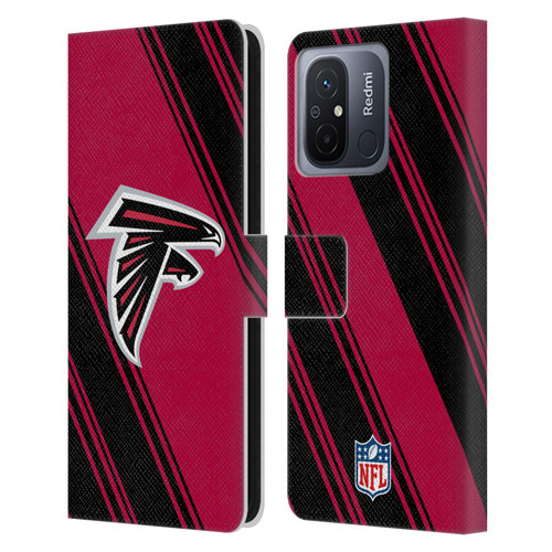 NFL Atlanta Falcons Artwork Stripes Leather Book Wallet Case Cover For Xiaomi Redmi 12C