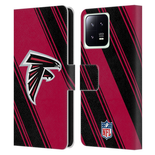 NFL Atlanta Falcons Artwork Stripes Leather Book Wallet Case Cover For Xiaomi 13 5G