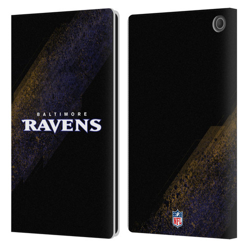 NFL Baltimore Ravens Logo Blur Leather Book Wallet Case Cover For Amazon Fire Max 11 2023