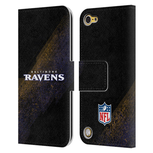 NFL Baltimore Ravens Logo Blur Leather Book Wallet Case Cover For Apple iPod Touch 5G 5th Gen