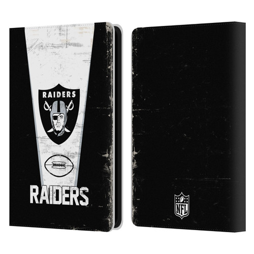NFL Las Vegas Raiders Logo Art Banner 100th Leather Book Wallet Case Cover For Amazon Kindle Paperwhite 5 (2021)