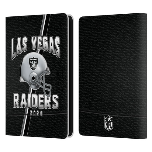 NFL Las Vegas Raiders Logo Art Football Stripes 100th Leather Book Wallet Case Cover For Amazon Kindle Paperwhite 5 (2021)