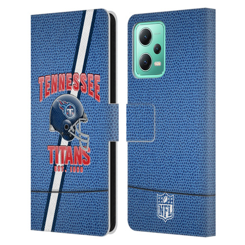 NFL Tennessee Titans Logo Art Football Stripes Leather Book Wallet Case Cover For Xiaomi Redmi Note 12 5G