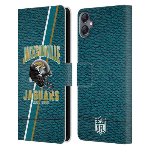 NFL Jacksonville Jaguars Logo Art Football Stripes Leather Book Wallet Case Cover For Samsung Galaxy A05