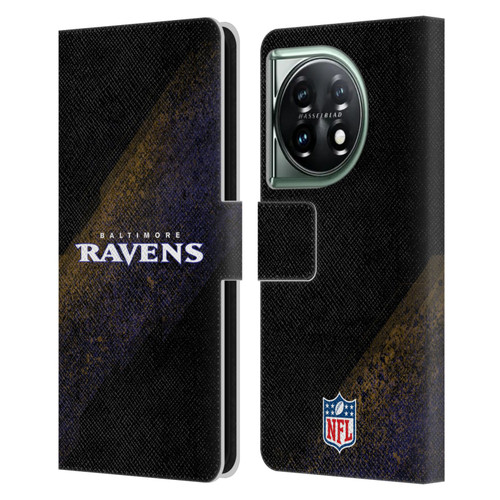 NFL Baltimore Ravens Logo Blur Leather Book Wallet Case Cover For OnePlus 11 5G