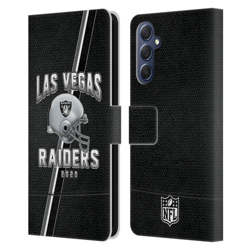 NFL Las Vegas Raiders Logo Art Football Stripes 100th Leather Book Wallet Case Cover For Samsung Galaxy M54 5G