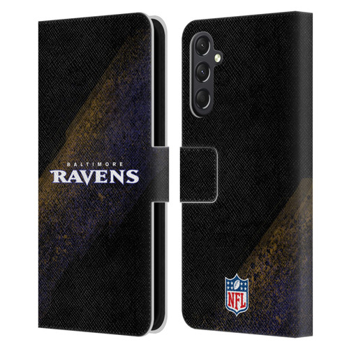 NFL Baltimore Ravens Logo Blur Leather Book Wallet Case Cover For Samsung Galaxy A24 4G / M34 5G
