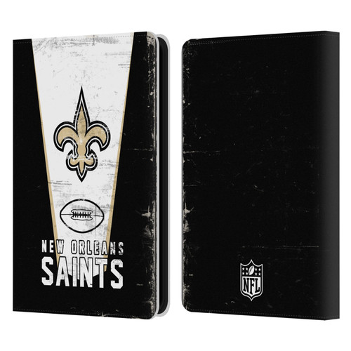 NFL New Orleans Saints Logo Art Banner Leather Book Wallet Case Cover For Amazon Kindle 11th Gen 6in 2022