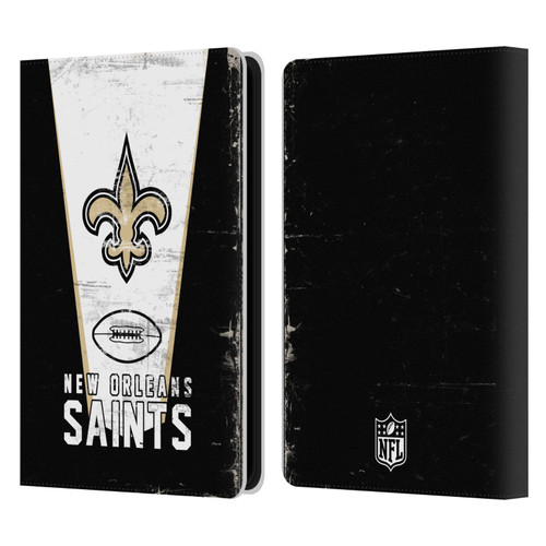 NFL New Orleans Saints Logo Art Banner Leather Book Wallet Case Cover For Amazon Kindle Paperwhite 5 (2021)