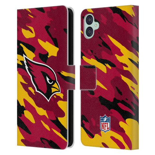 NFL Arizona Cardinals Logo Camou Leather Book Wallet Case Cover For Samsung Galaxy M04 5G / A04e