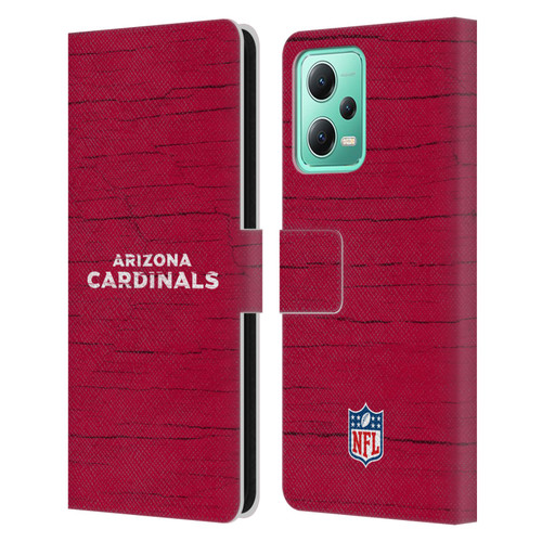 NFL Arizona Cardinals Logo Distressed Look Leather Book Wallet Case Cover For Xiaomi Redmi Note 12 5G