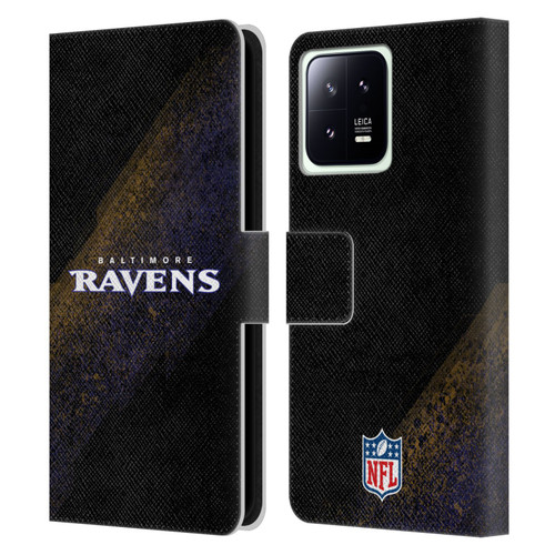 NFL Baltimore Ravens Logo Blur Leather Book Wallet Case Cover For Xiaomi 13 5G