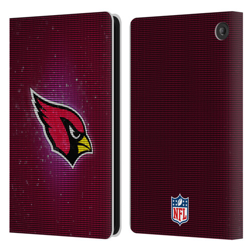 NFL Arizona Cardinals Artwork LED Leather Book Wallet Case Cover For Amazon Fire 7 2022