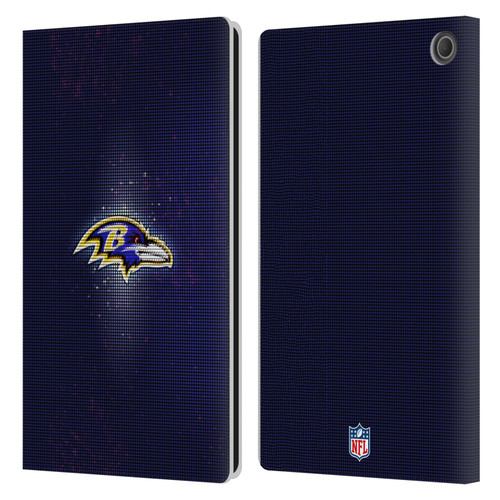 NFL Baltimore Ravens Artwork LED Leather Book Wallet Case Cover For Amazon Fire Max 11 2023