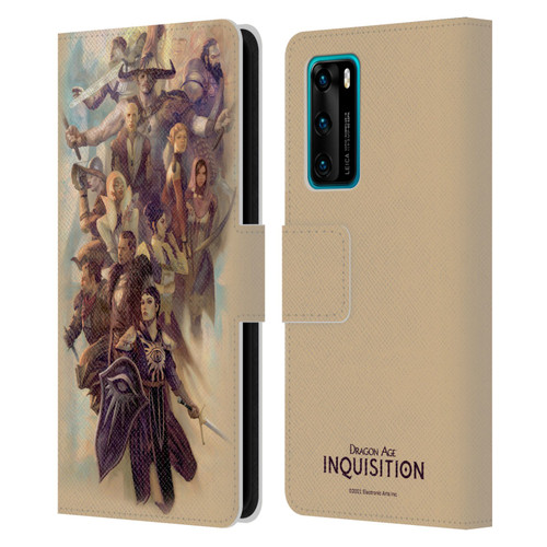 EA Bioware Dragon Age Inquisition Graphics Companions And Advisors Leather Book Wallet Case Cover For Huawei P40 5G