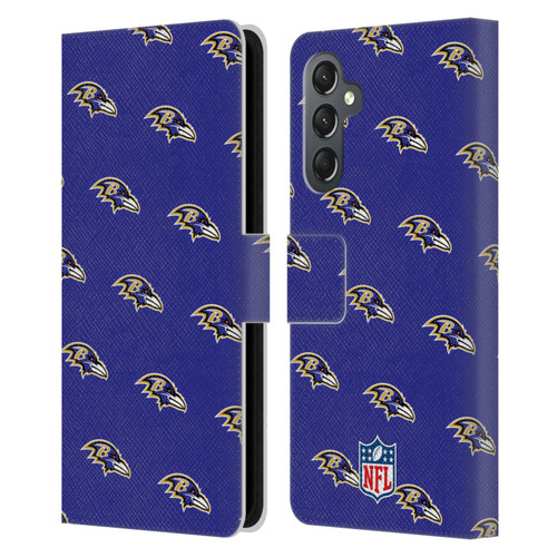 NFL Baltimore Ravens Artwork Patterns Leather Book Wallet Case Cover For Samsung Galaxy A25 5G