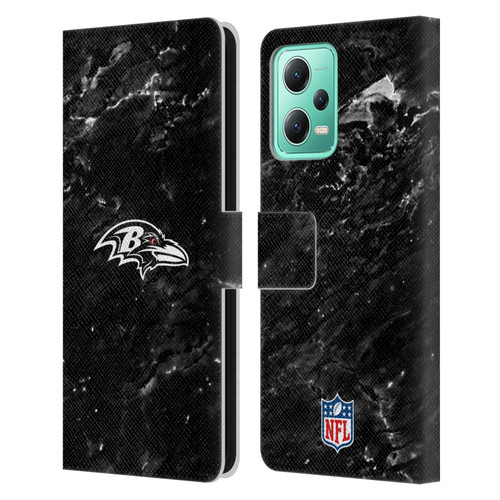 NFL Baltimore Ravens Artwork Marble Leather Book Wallet Case Cover For Xiaomi Redmi Note 12 5G