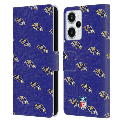 NFL Baltimore Ravens Artwork Patterns Leather Book Wallet Case Cover For Xiaomi Redmi Note 12T