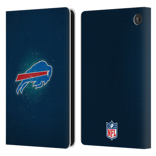 NFL Buffalo Bills Artwork LED Leather Book Wallet Case Cover For Amazon Fire 7 2022