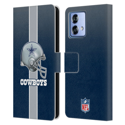 NFL Dallas Cowboys Logo Helmet Leather Book Wallet Case Cover For Motorola Moto G84 5G