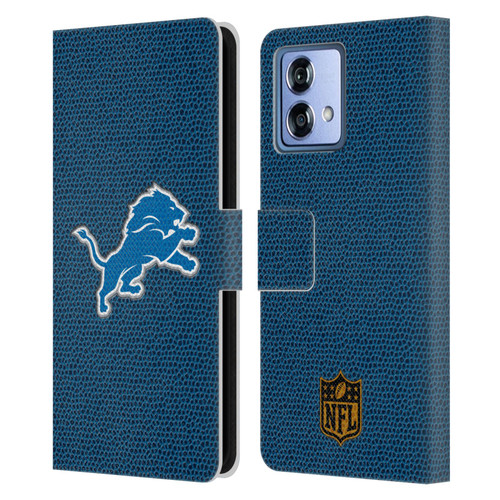 NFL Detroit Lions Logo Football Leather Book Wallet Case Cover For Motorola Moto G84 5G