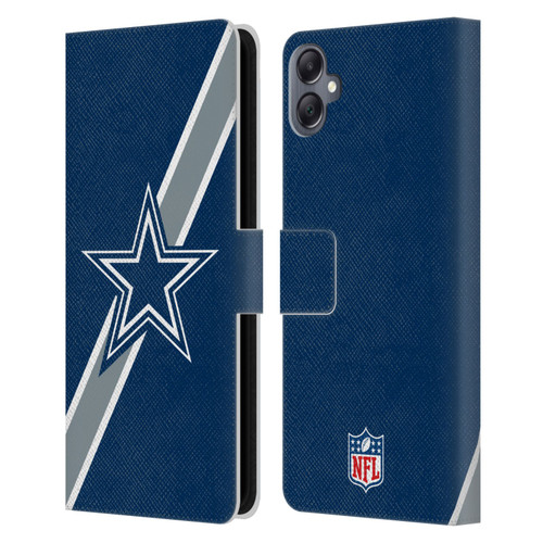 NFL Dallas Cowboys Logo Stripes Leather Book Wallet Case Cover For Samsung Galaxy A05