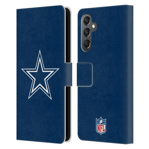 NFL Dallas Cowboys Logo Plain Leather Book Wallet Case Cover For Samsung Galaxy A25 5G