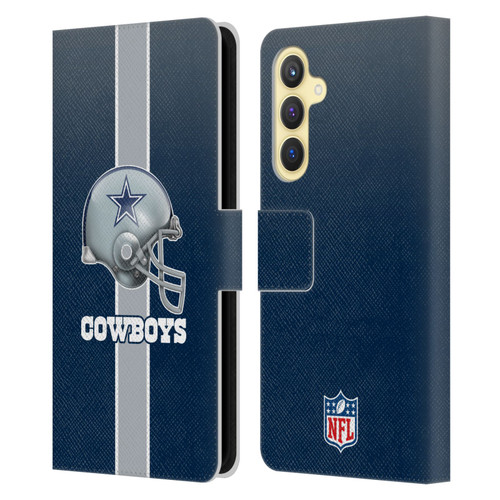 NFL Dallas Cowboys Logo Helmet Leather Book Wallet Case Cover For Samsung Galaxy S23 FE 5G