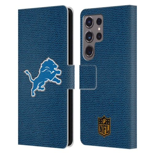 NFL Detroit Lions Logo Football Leather Book Wallet Case Cover For Samsung Galaxy S24 Ultra 5G
