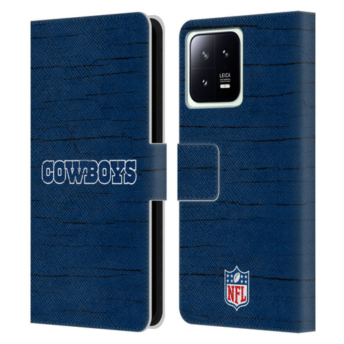 NFL Dallas Cowboys Logo Distressed Look Leather Book Wallet Case Cover For Xiaomi 13 5G