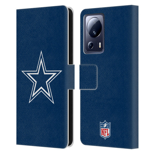 NFL Dallas Cowboys Logo Plain Leather Book Wallet Case Cover For Xiaomi 13 Lite 5G