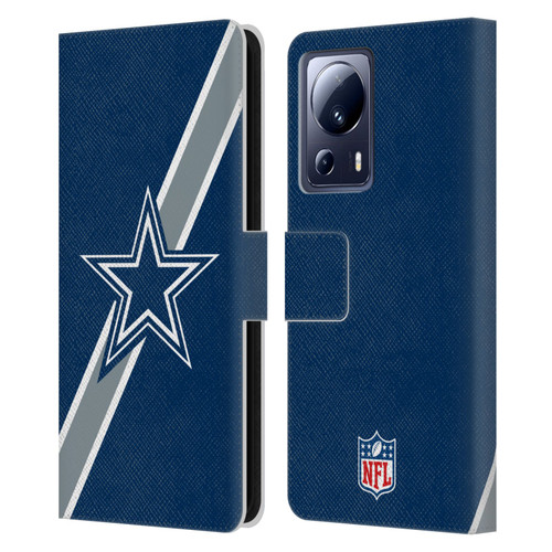 NFL Dallas Cowboys Logo Stripes Leather Book Wallet Case Cover For Xiaomi 13 Lite 5G